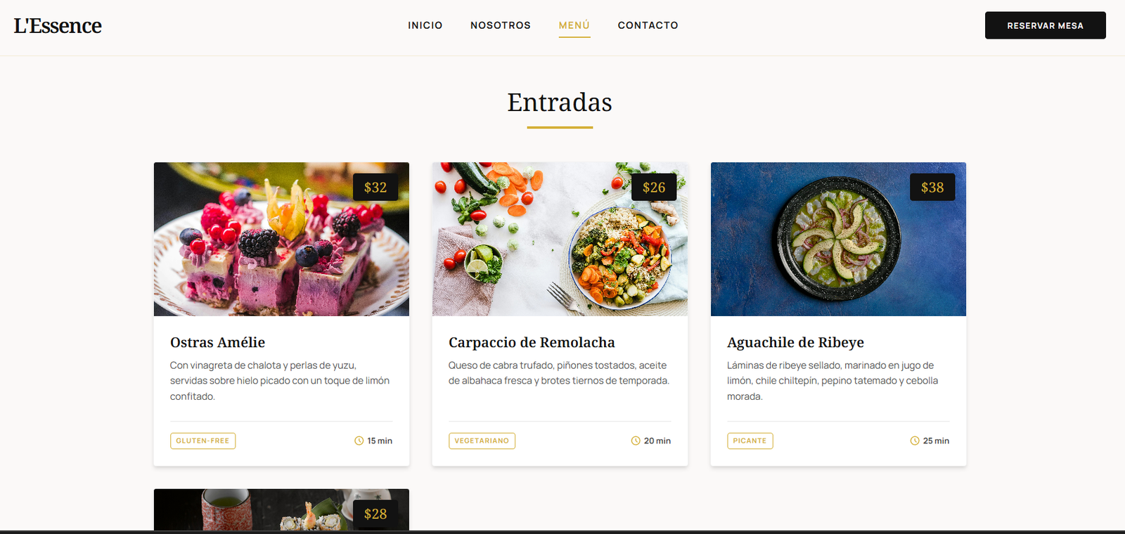 Menú
